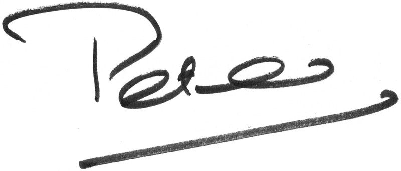 Peter Mayle Signature